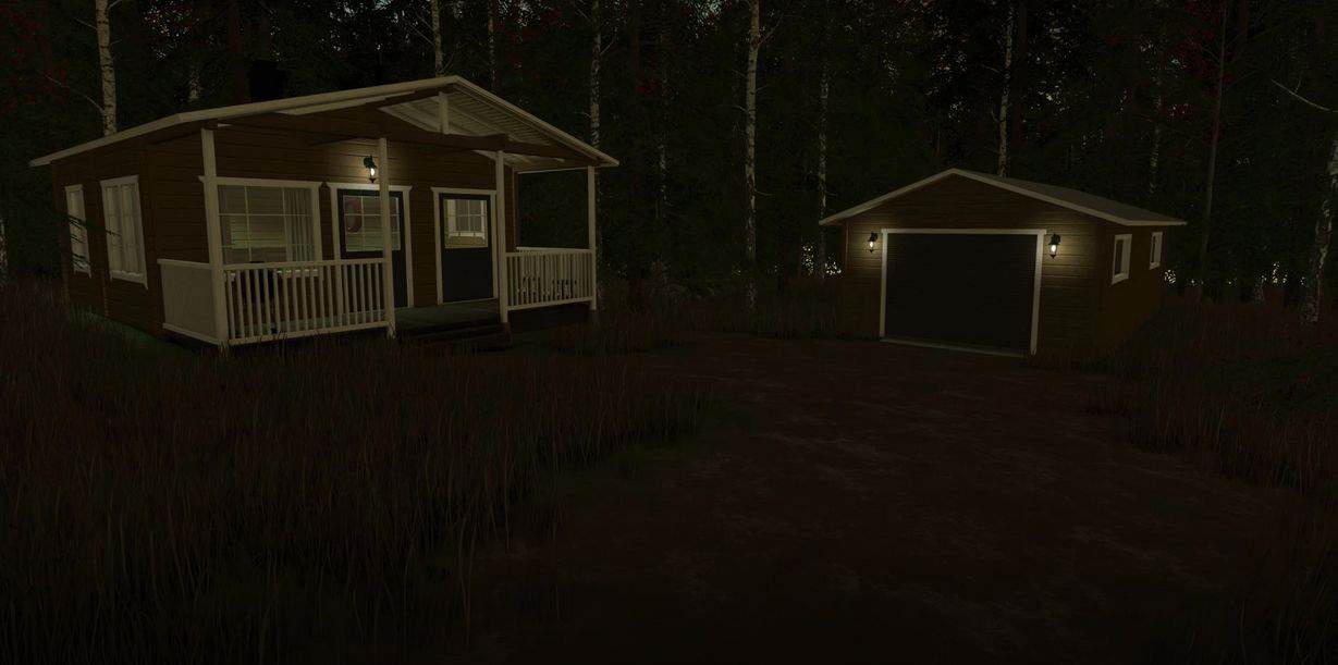 Wooden Cabin and Garage v1.0