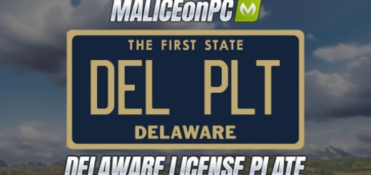 Delaware License Plate V1.0