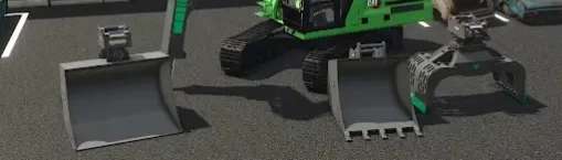Egli shovel + OilQuick tiltrotator V3.1