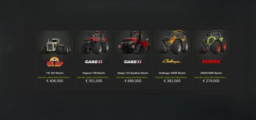 Electric Large Tractors Pack v1.0.0.1