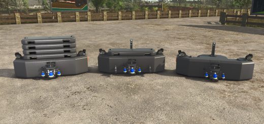 Hi-Vis LED-Lights Tractor Front Weight v1.0