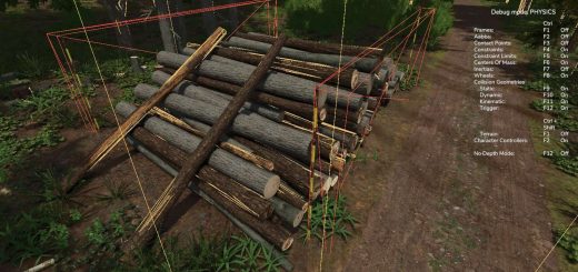 Log Piling Area With Invisible Wall v1.0