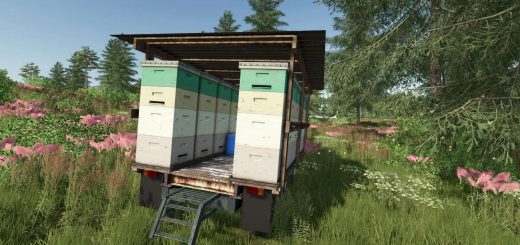Old trailer with beehives v1.0