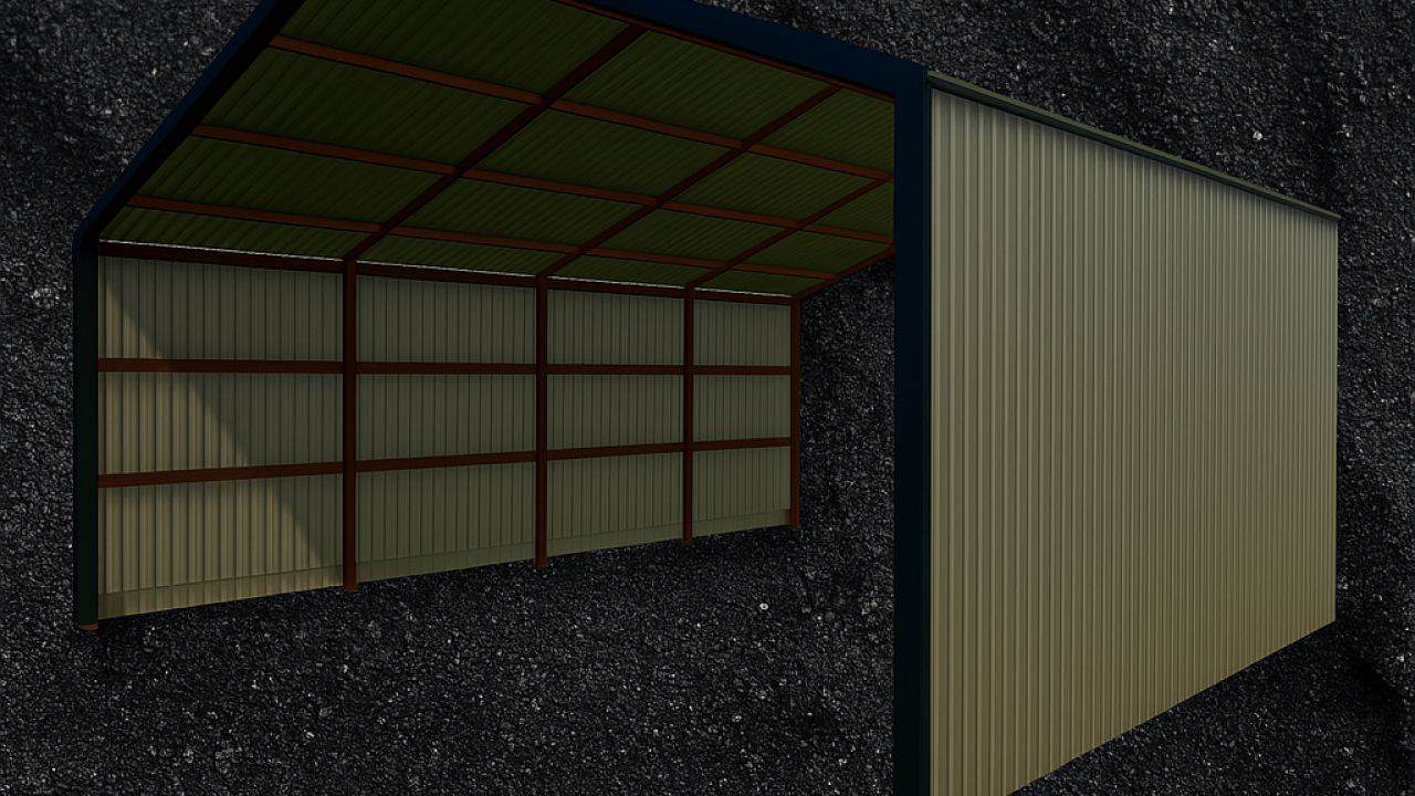 Open-ended pull-through shed V1.0