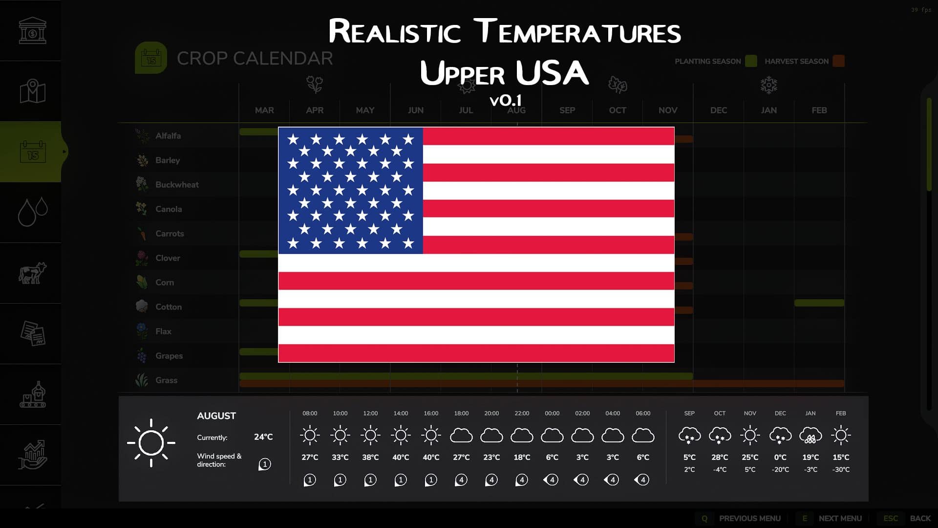 Realistic Temperatures – Upper USA v1.0