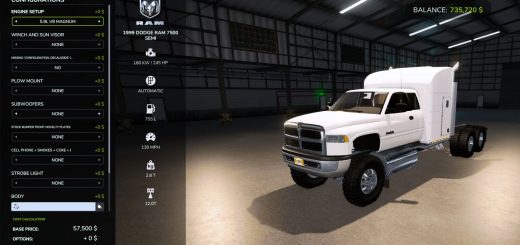 1999 Dodge Ram 7500 Semi V1.0.0.2