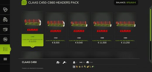 Claas C450-C600 Pack V1.0