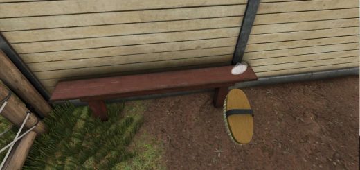 Bench With Horse Brush Holder v1.0
