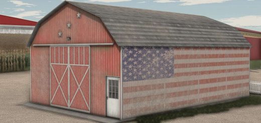 Old Barn With Flag v1.0