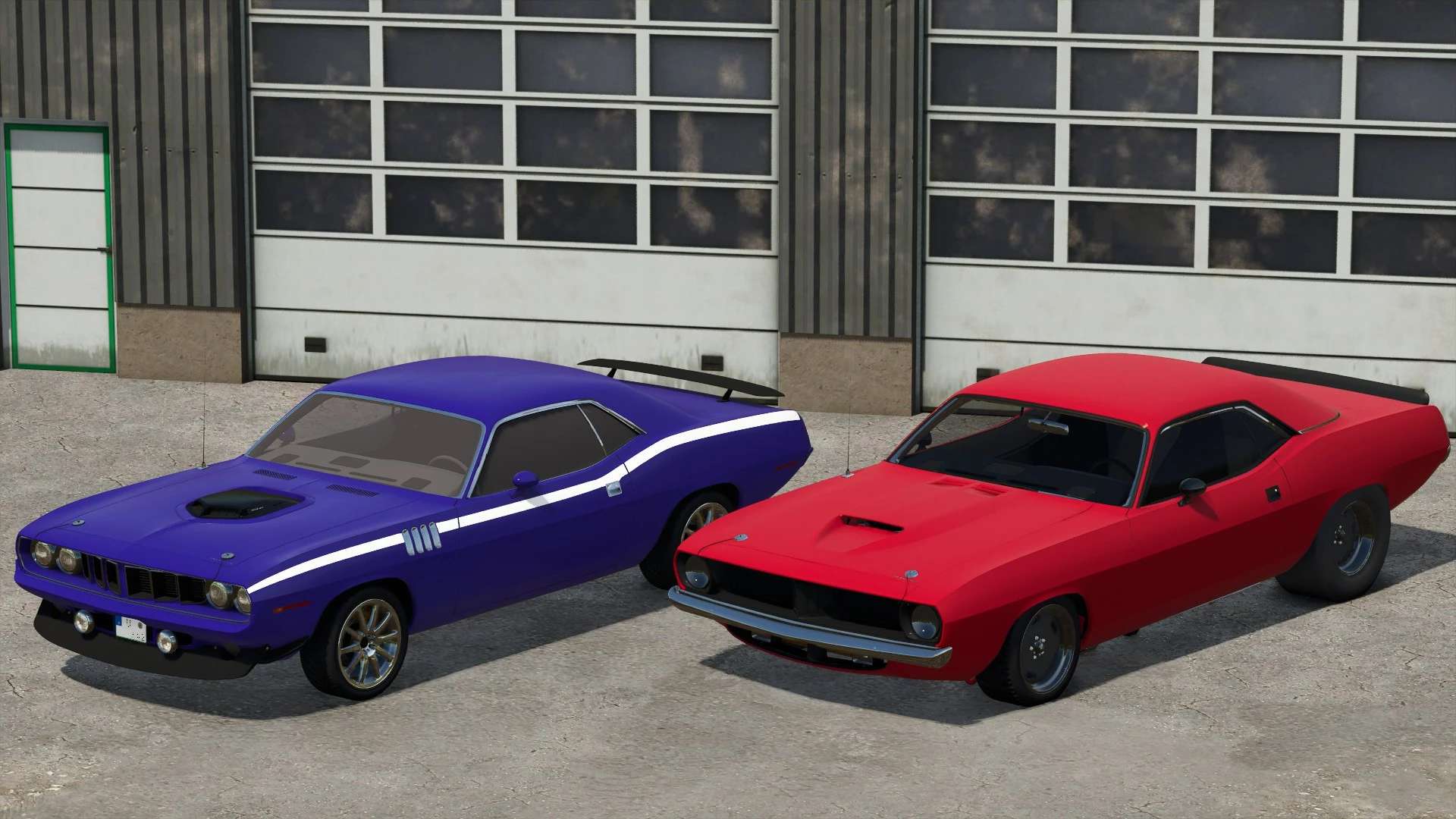 1971 Plymoth Cuda & 1974 Plymoth Barracuda Drag v1.0
