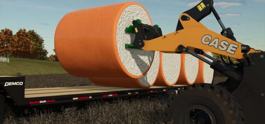 Round Cotton Module Spear For Wheel Loaders v1.0