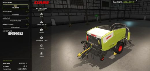 CLAAS ROLLANT 455 UNIWRAP Speedy 1.7