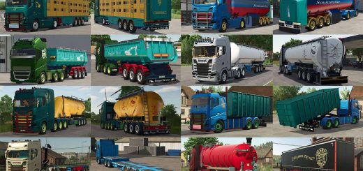Scania & Volvo Trucks Pack + Trailers v1.0