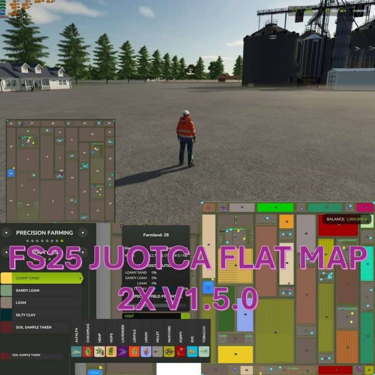 JUOTCA FLAT MAP 2X V1.5 | FS25 Mod Download