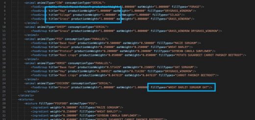 Adjust the Animal Food system v1.0