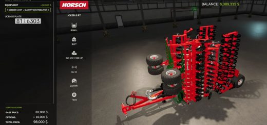 Horsch Joker 8 RT Speedy 1.9