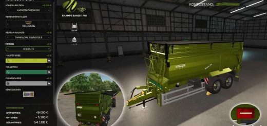 Krampe PACK 550, 750, 800, 980 Rollband Trailer and Semi-trailer v1.0.0.4