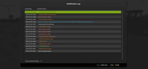 Notification Log V1.0.1