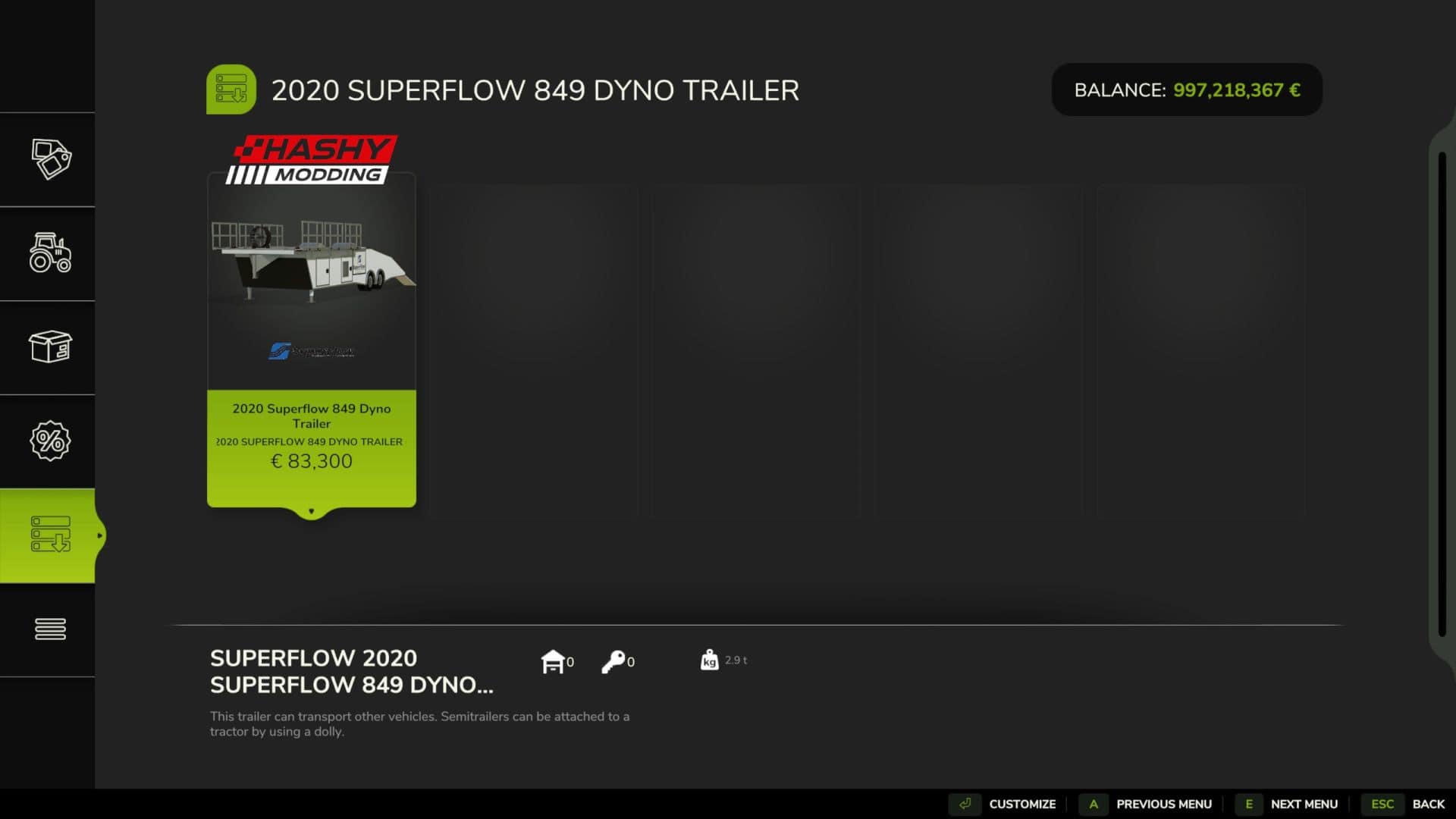 2020 Superflow 849 Dyno Trailer v1.0