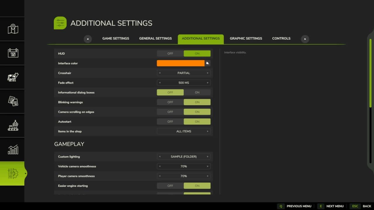 Additional Game Settings V1.0.0.5