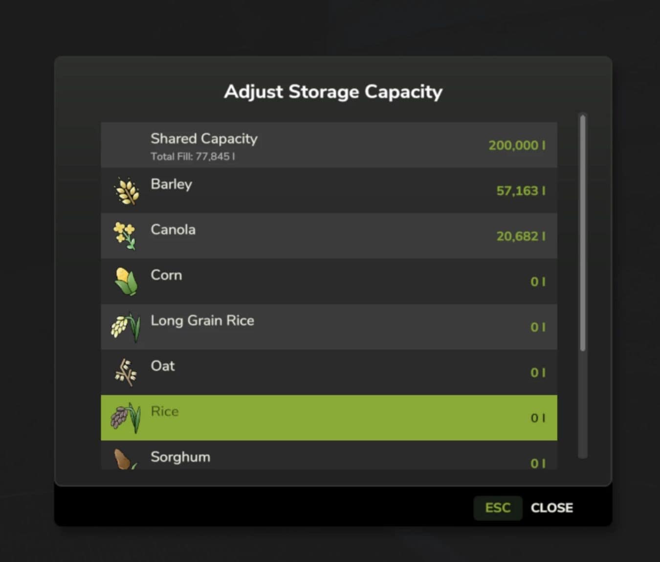 Adjust Storage Capacity V0.5
