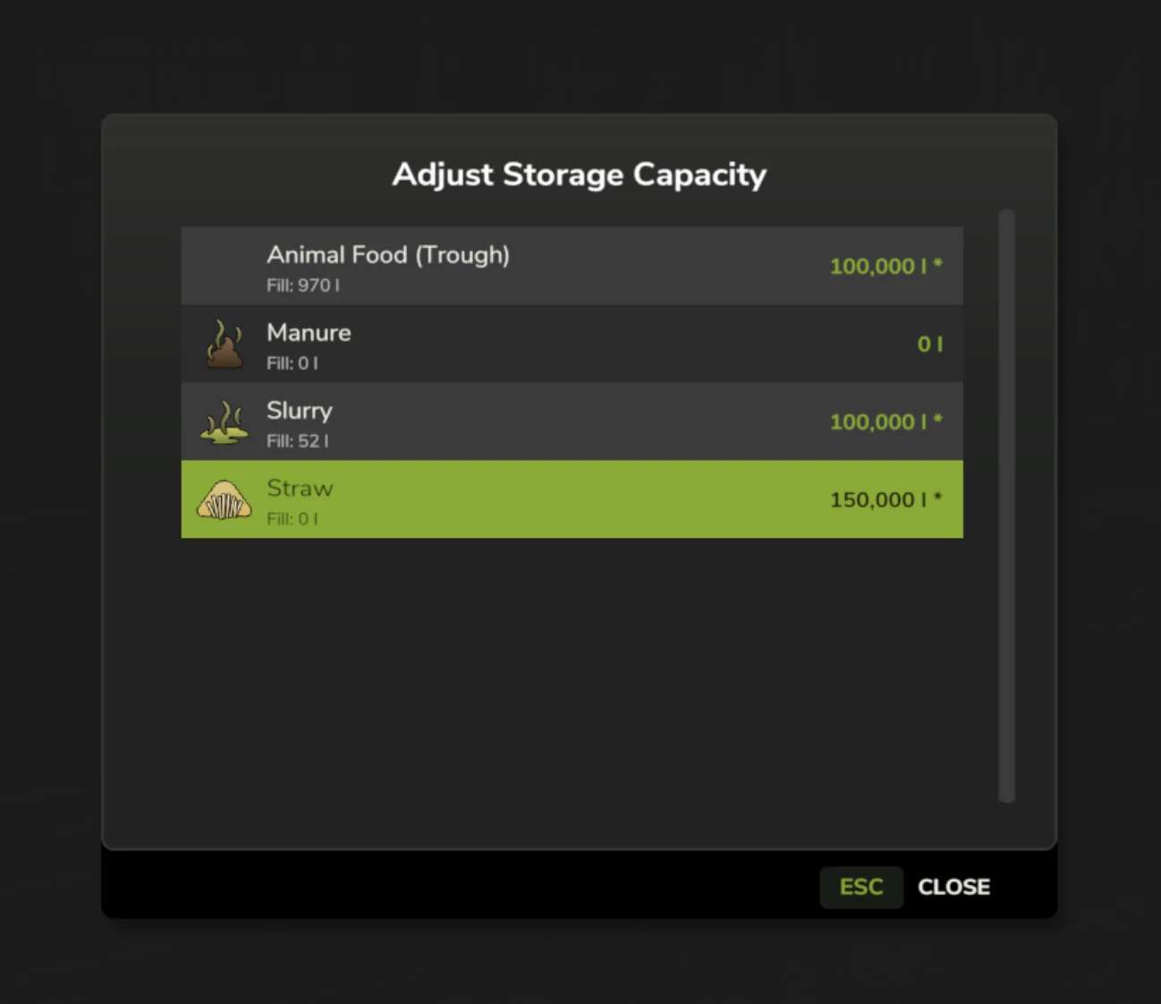 Adjust Storage Capacity v0.4
