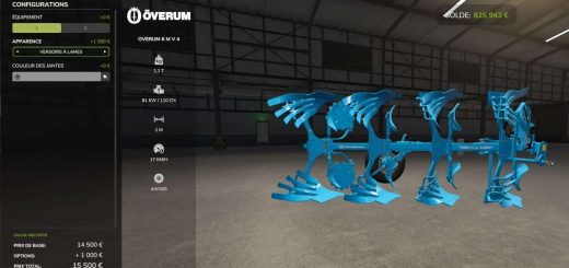Overum XL Plow v1.0
