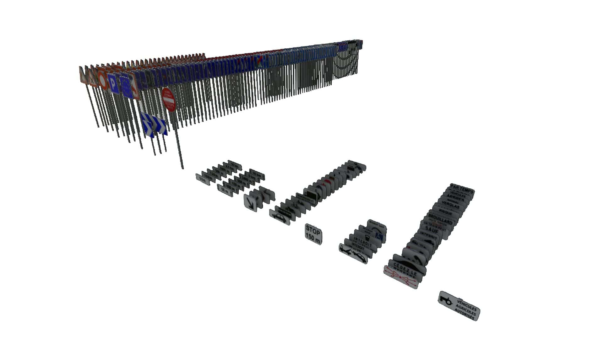 Pack of French Road Signs v1.0