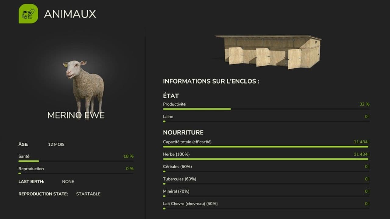 Realistic nutrition for your animal farms v1.5