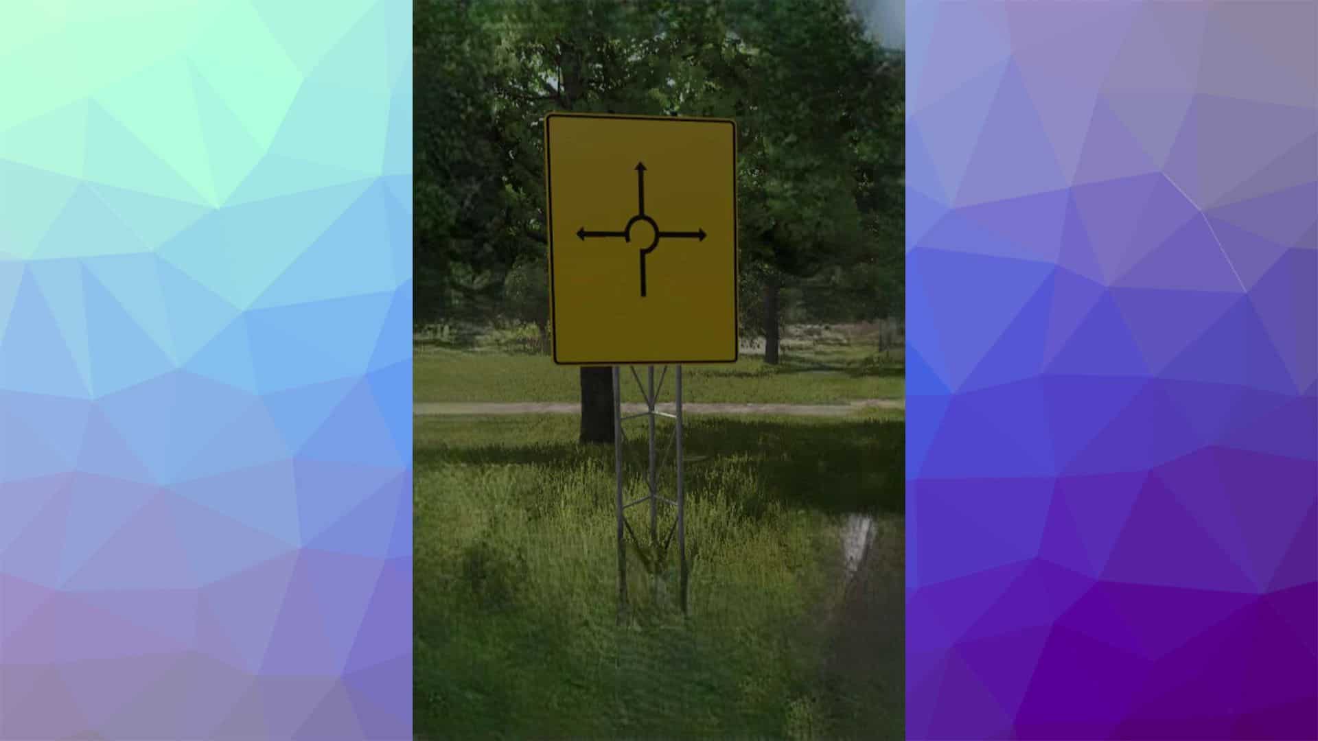 Roundabout texture for advance direction signs from the R5 Tool v1.0