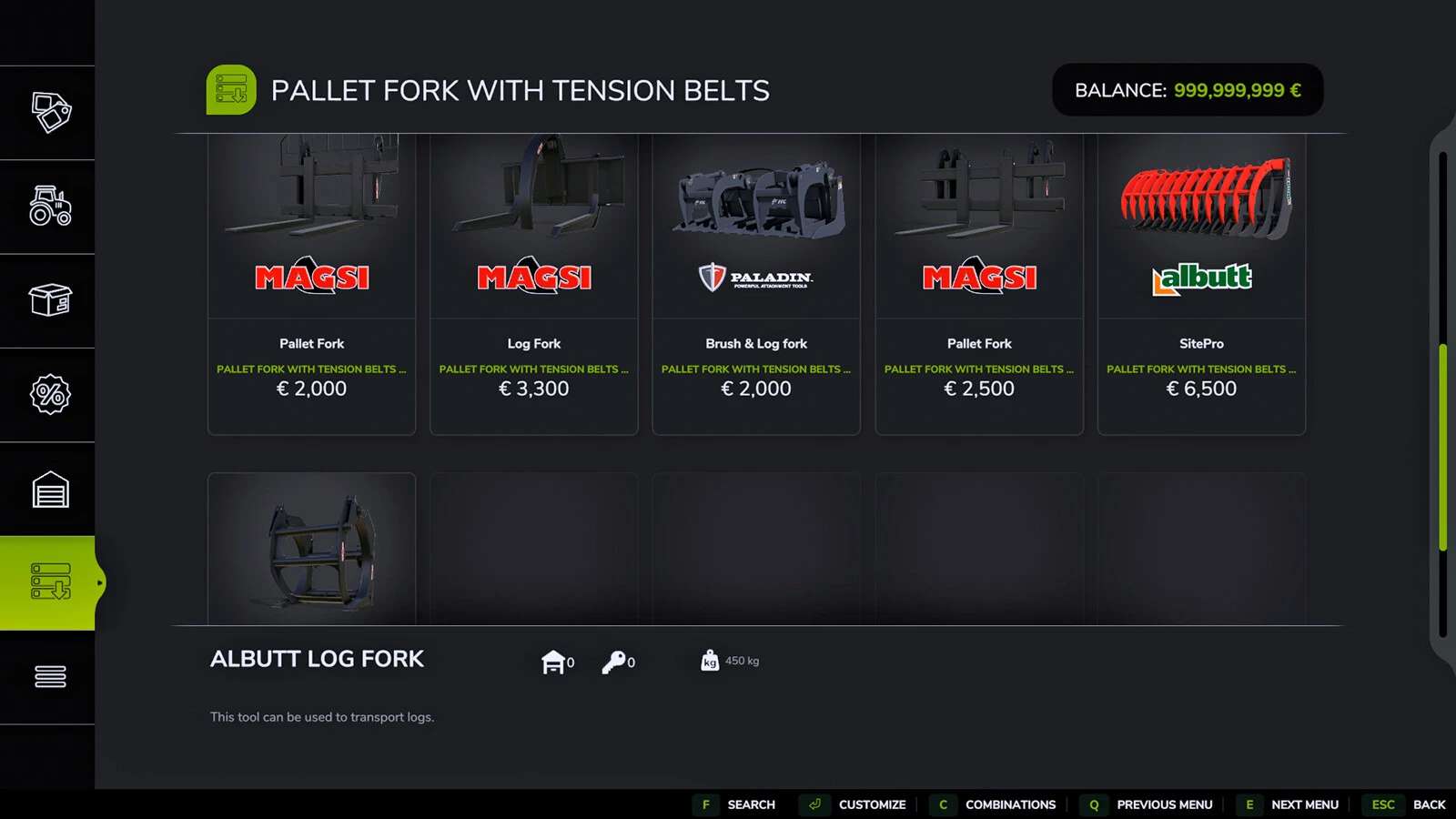Pallet Fork With Tension Belts v1.0