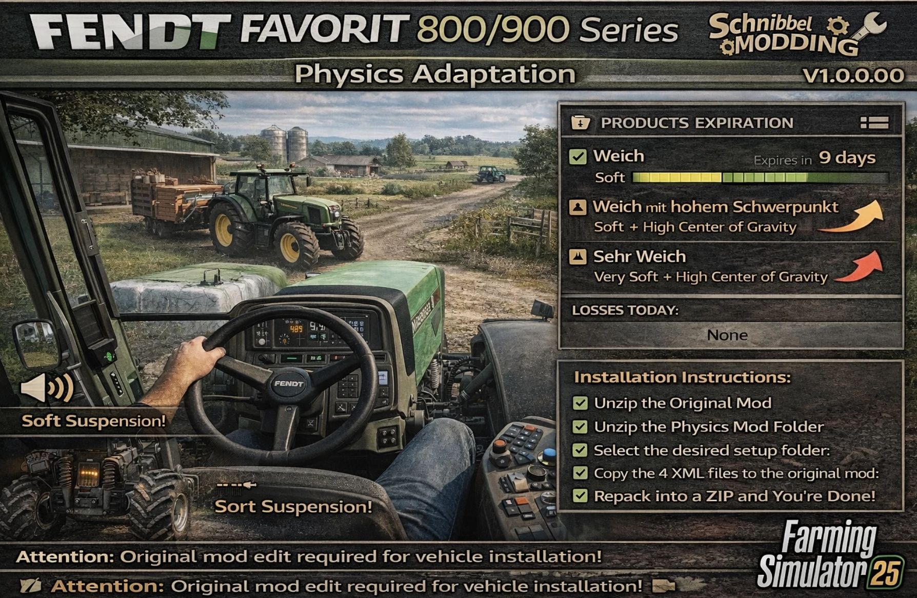 Physics mod for Fendt Favorit 800_900 Series v1.0