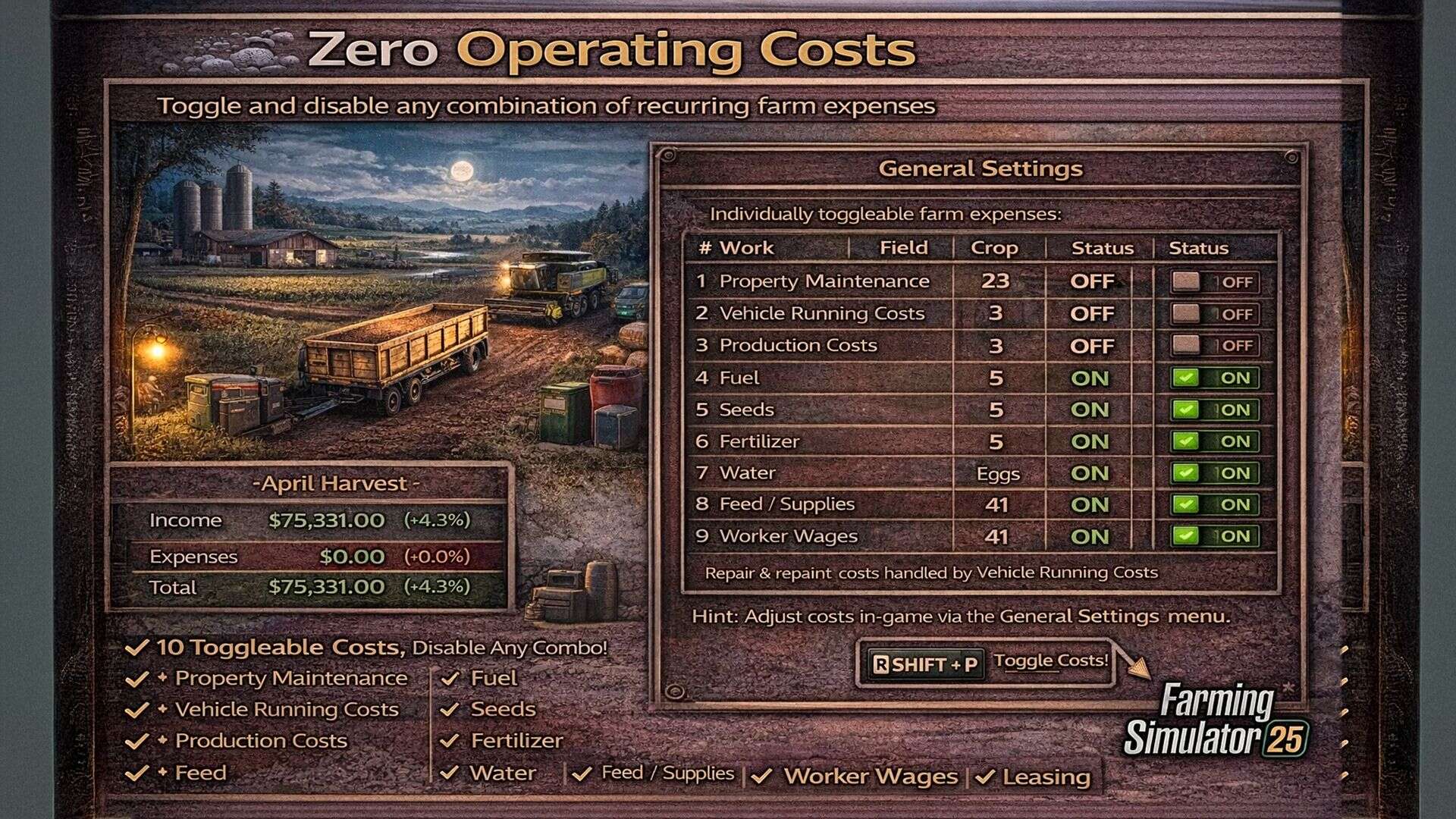 Zero Operating Costs v1.0