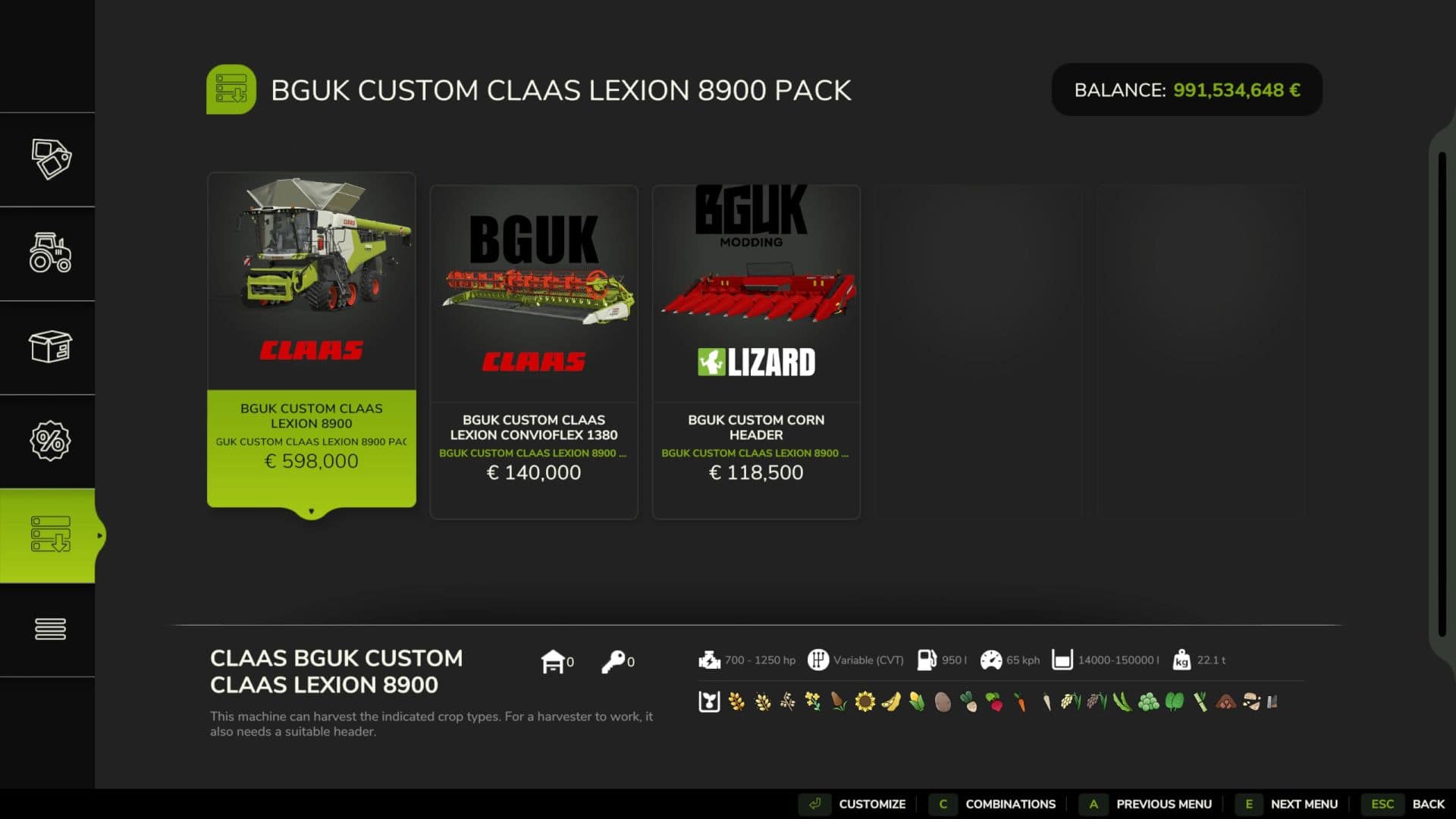 Completely Customized Lexion 8900 v1.0