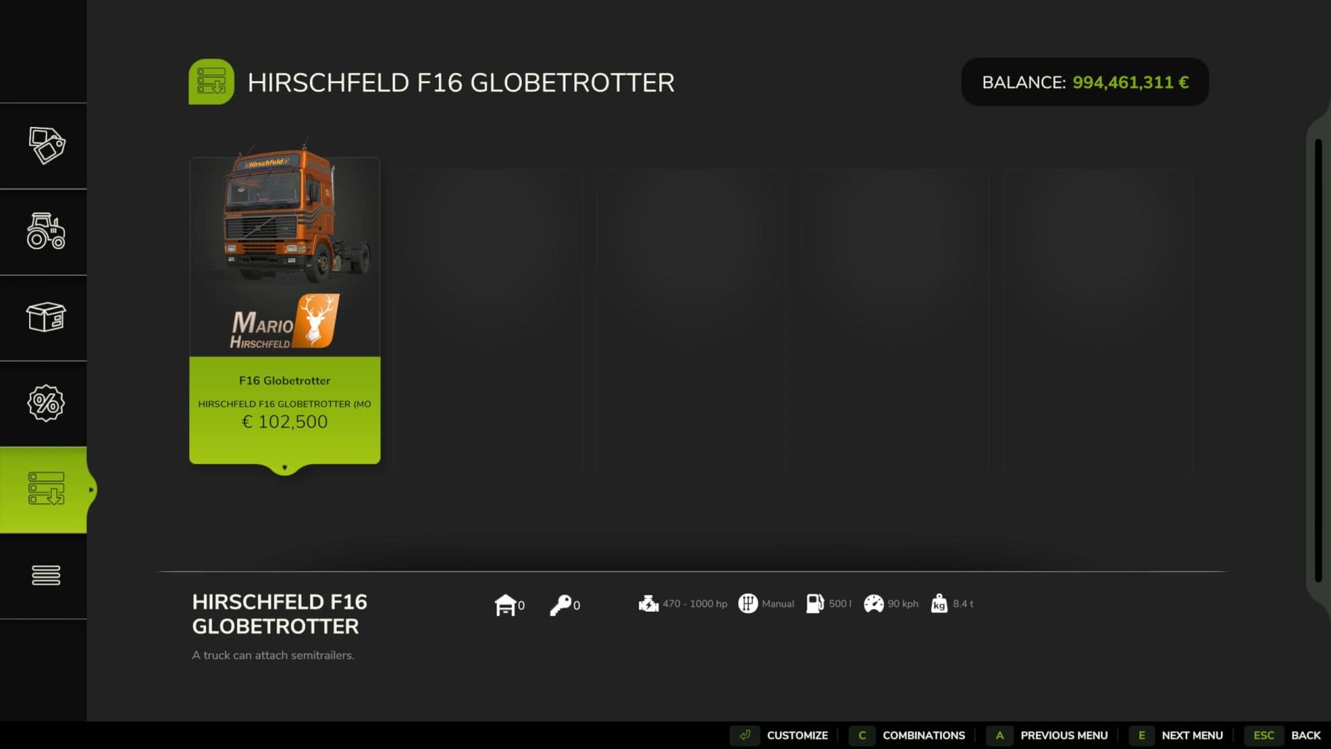 Volvo F16 – Hirschfeld Version v1.0 thumbnail 2