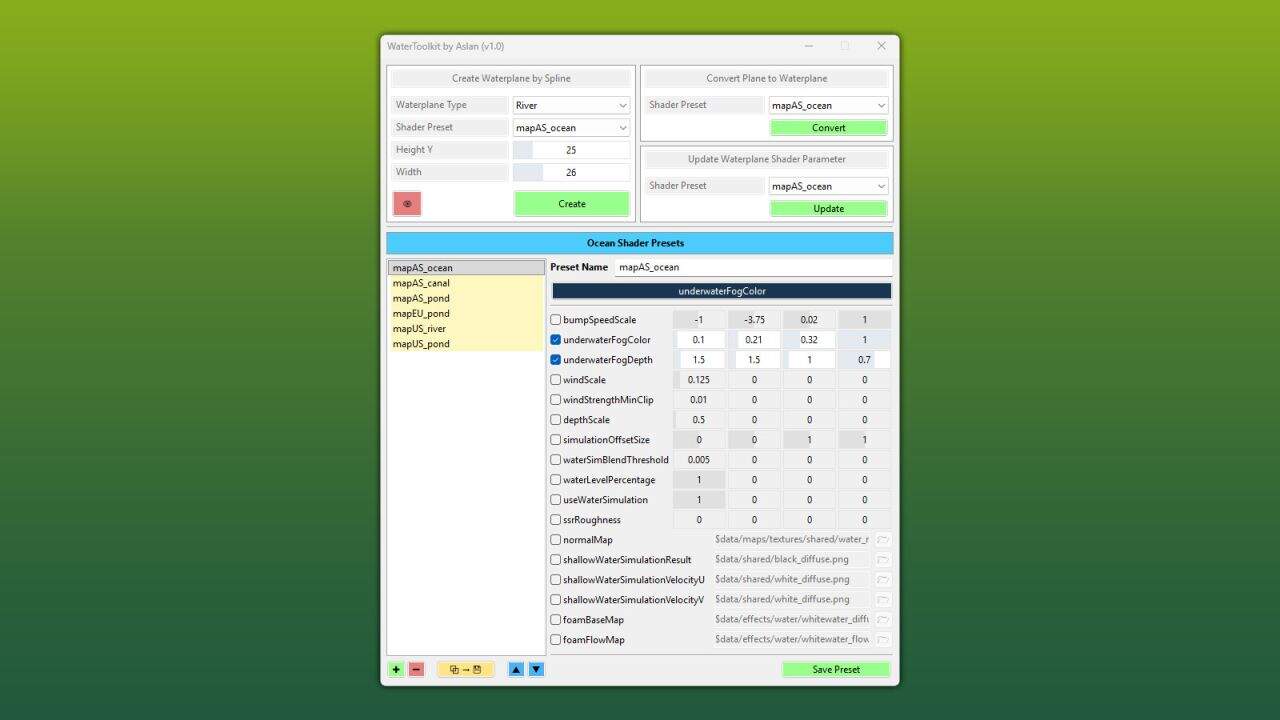 GE10 Script – WaterToolkit v1.1