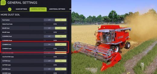 More Dust And Soil Settings v1.0