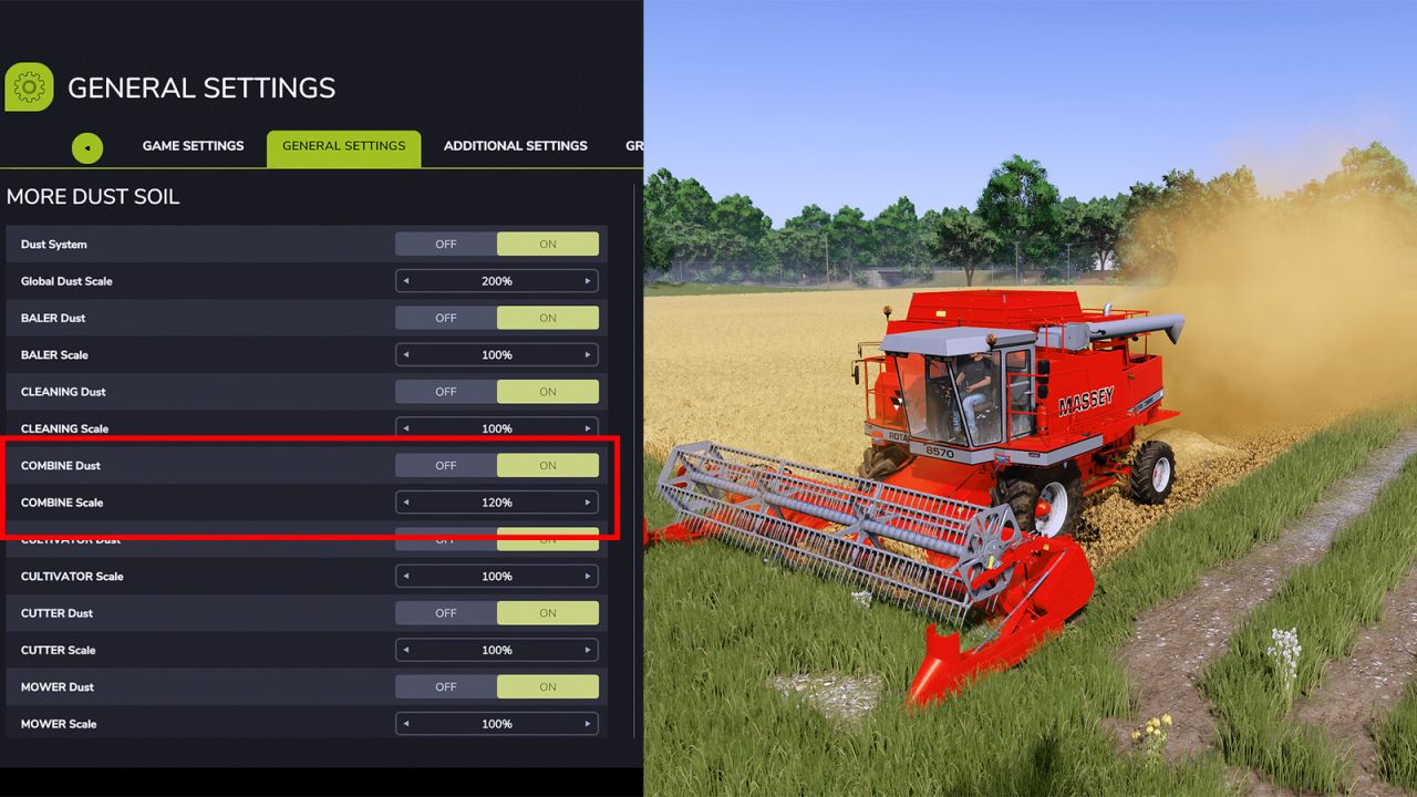 More Dust And Soil Settings v1.0
