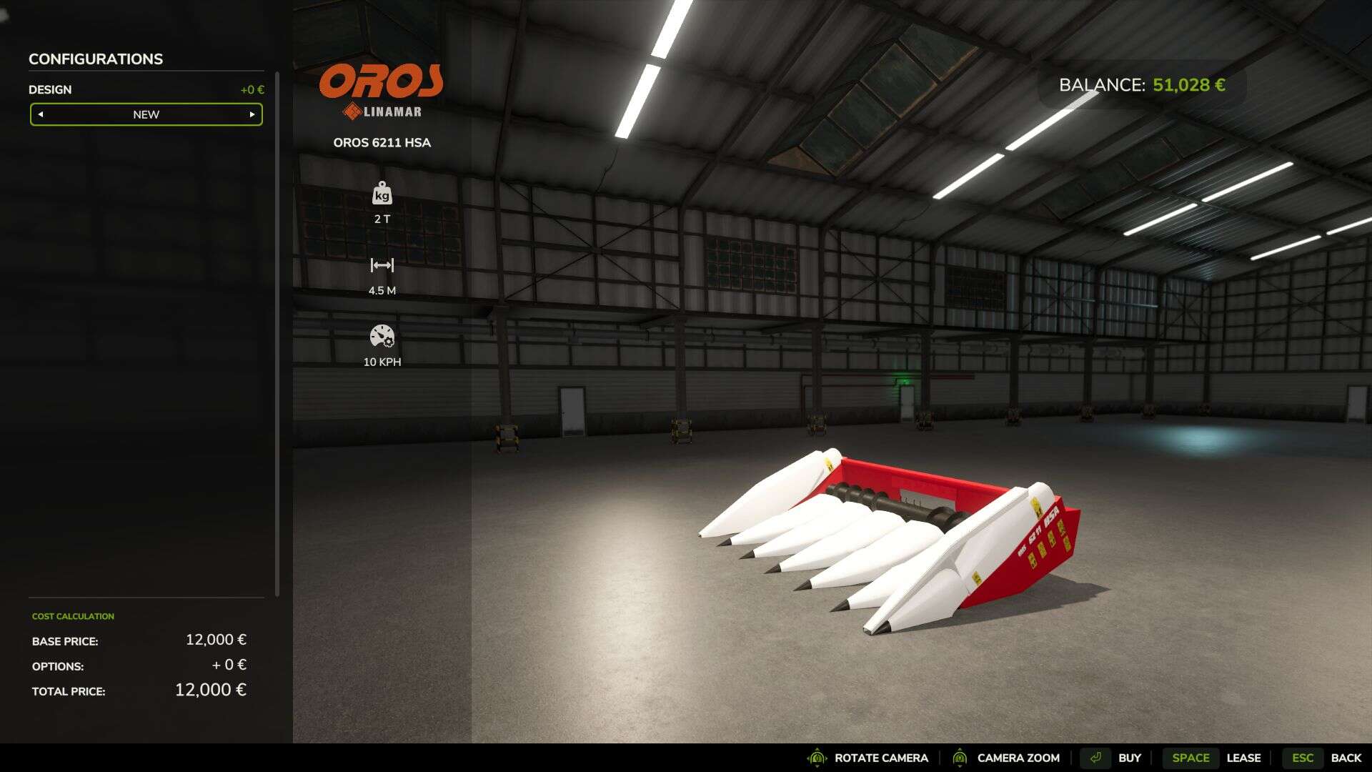 Oros 6211 HSA Corn Header v1.0