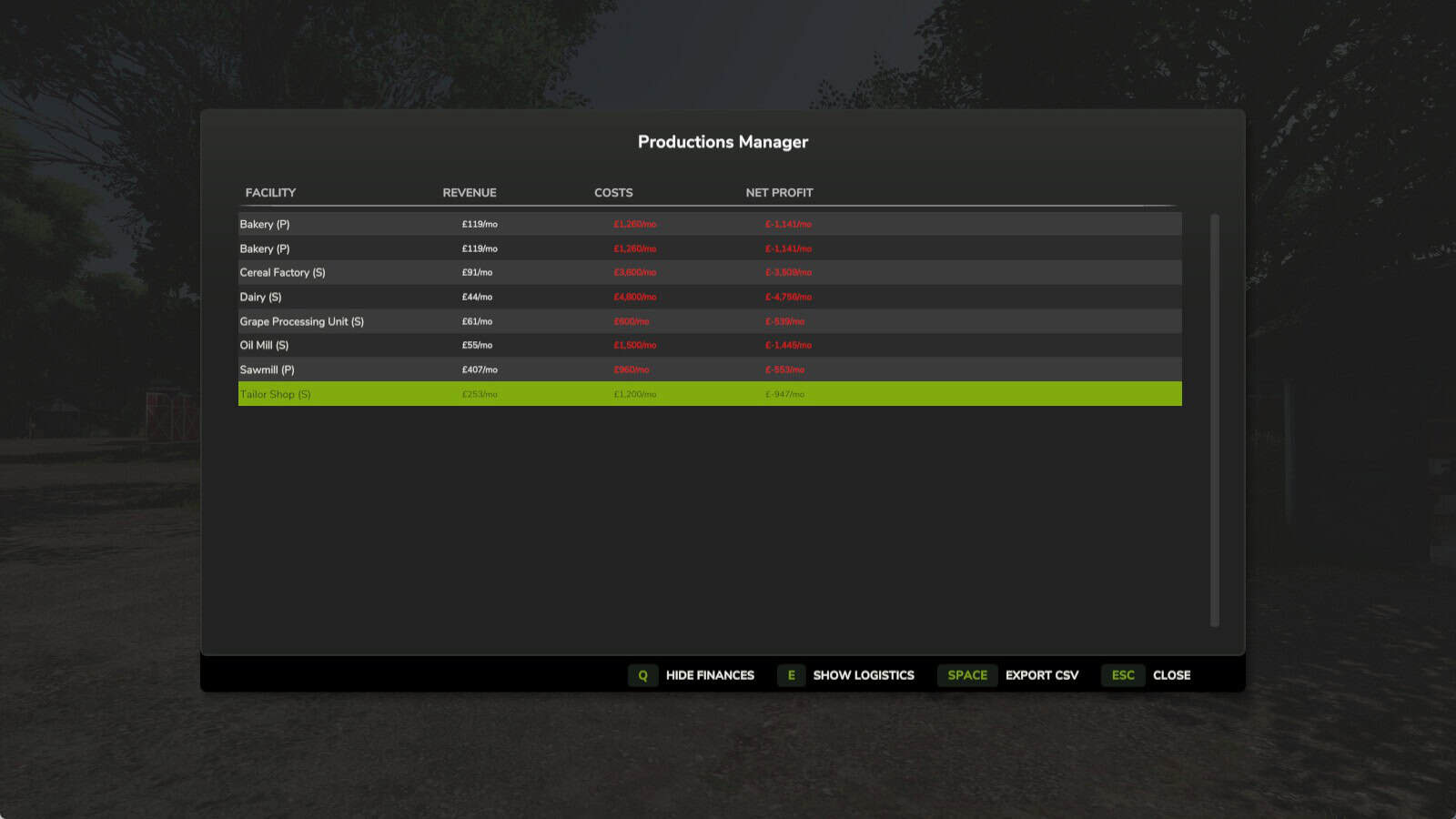 Productions Manager v1.0.0.1