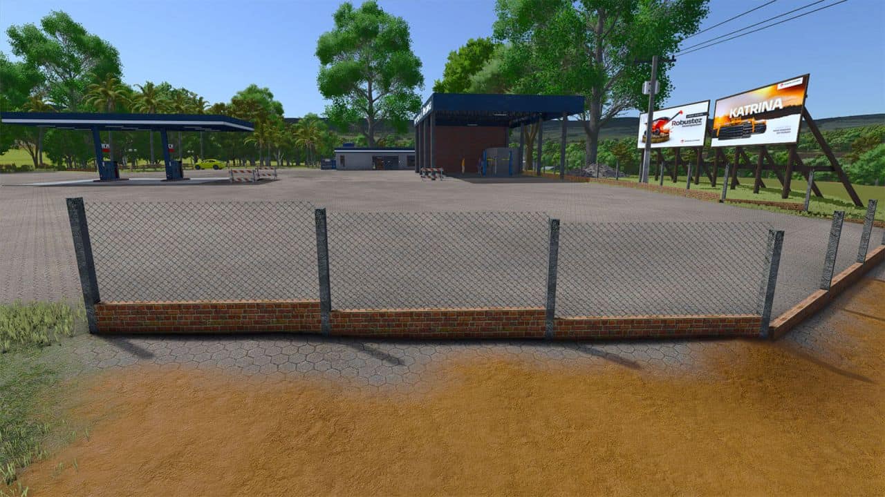 Brick Fence With Wire Mesh v1.0