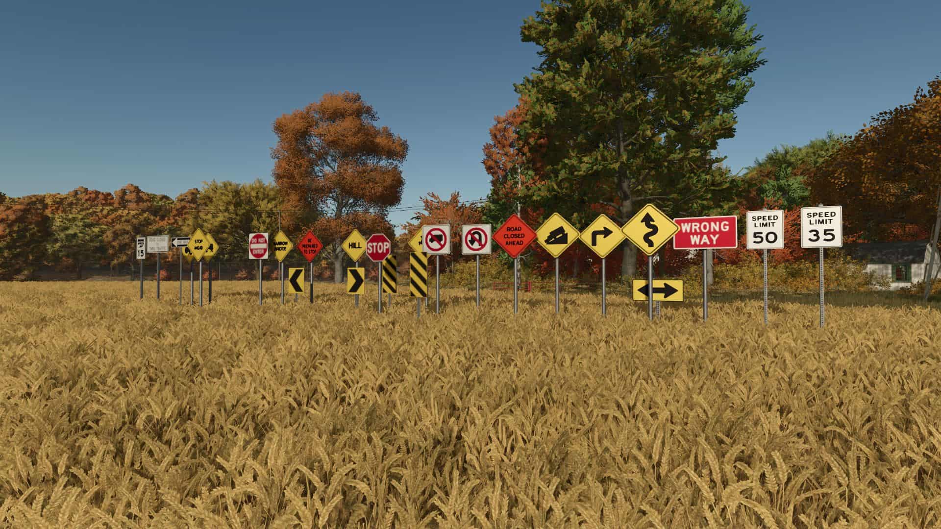 Placeable US Road Sign Pack #1 v1.0