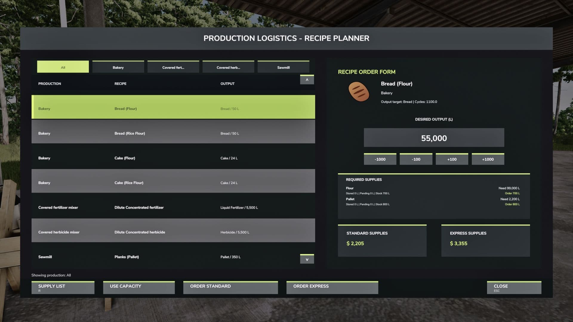 Production Logistics BETA v1.0