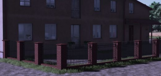 Red Brick And Metal Fence v1.0