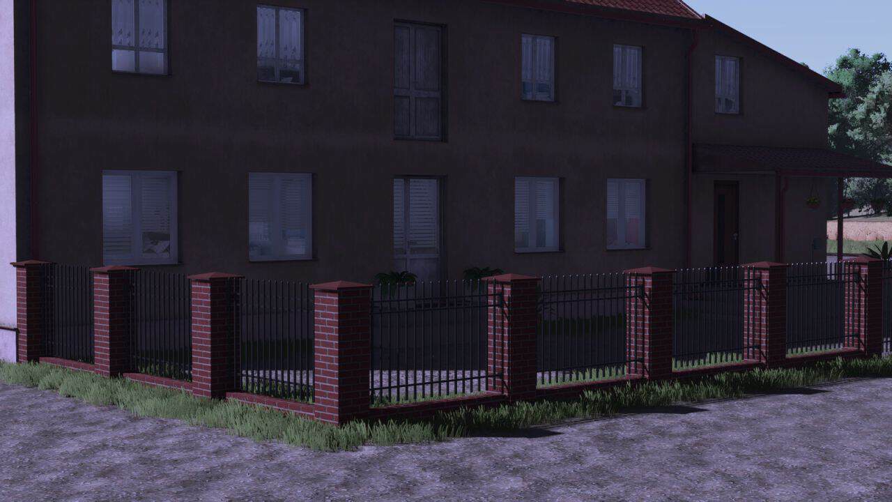 Red Brick And Metal Fence v1.0