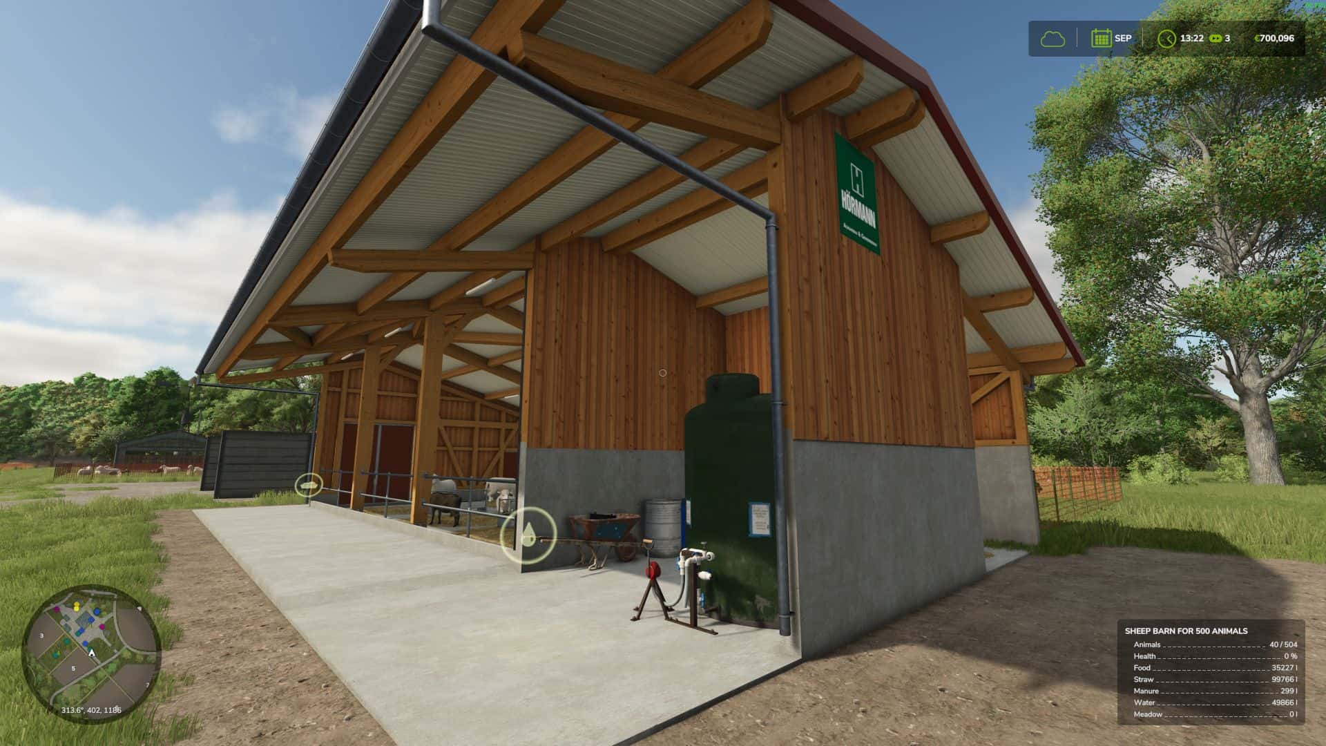 Sheep Barn For 500 Animals v1.0