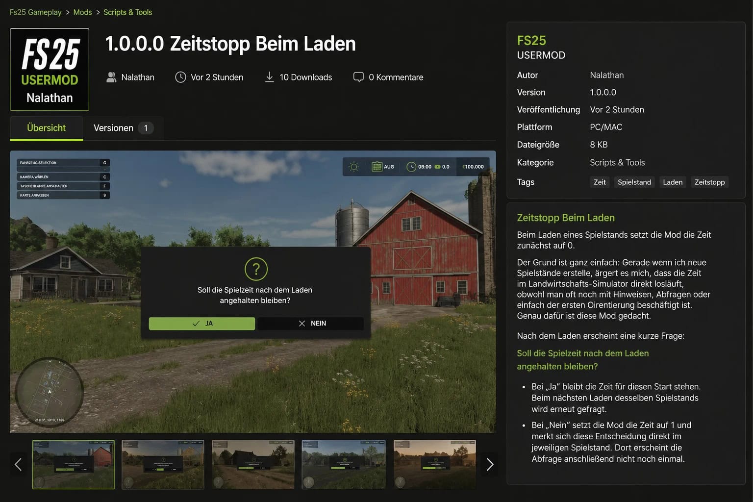 Time Stop On Load v1.0