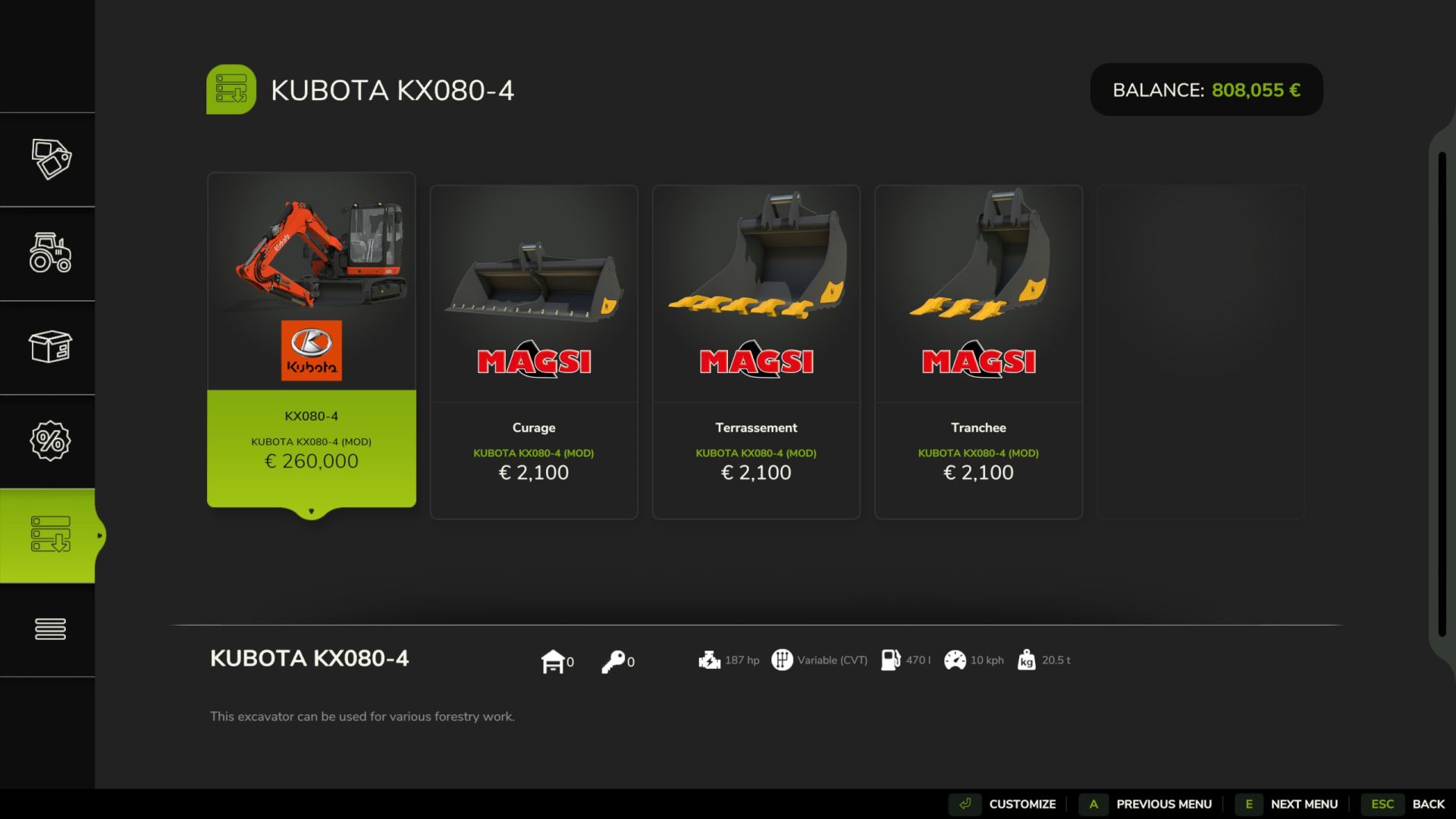 Kubota KX080 v1.0