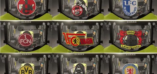 Large tractors with 1st and 2nd German Soccer League logos v1.3