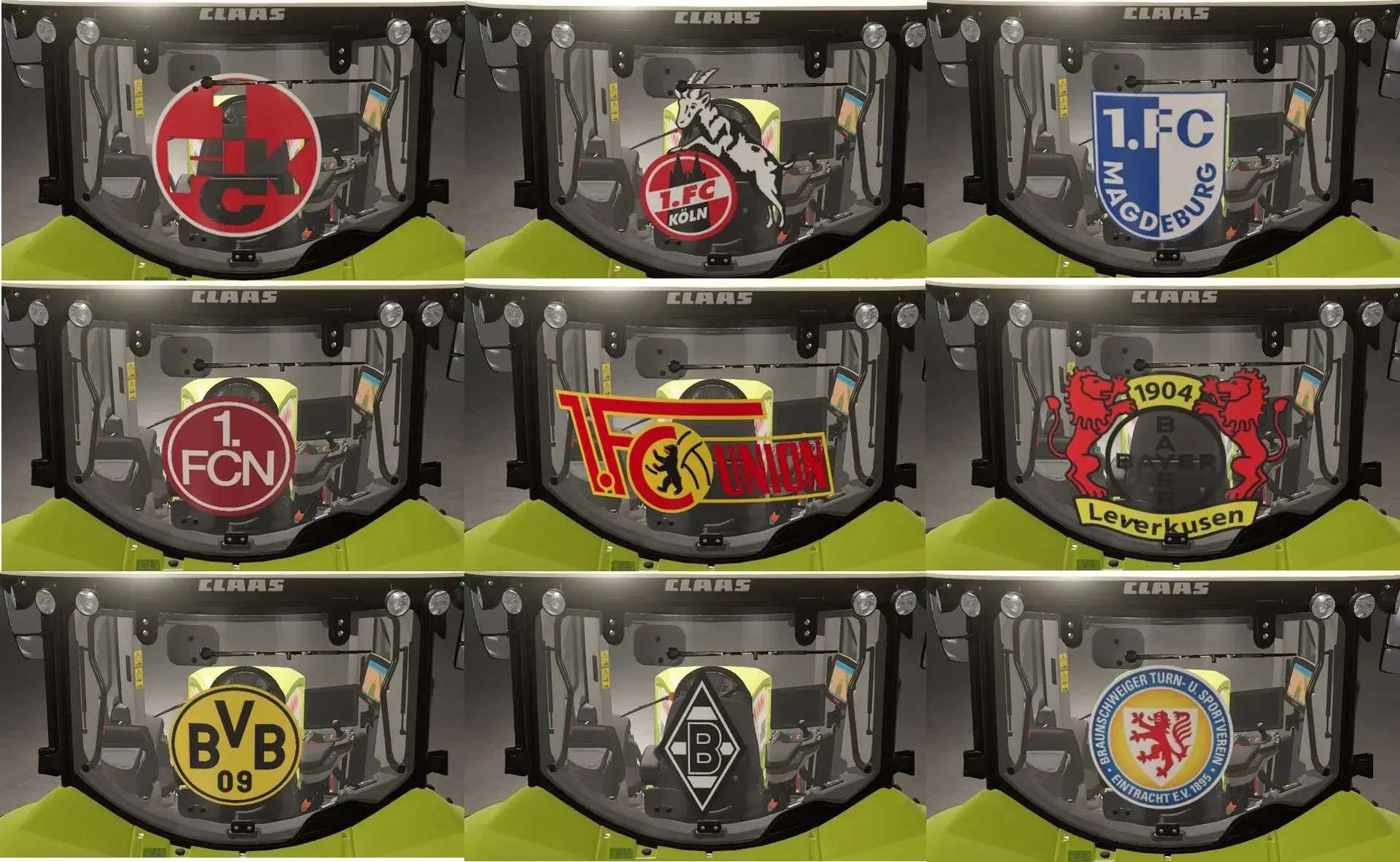Large tractors with 1st and 2nd German Soccer League logos v1.3